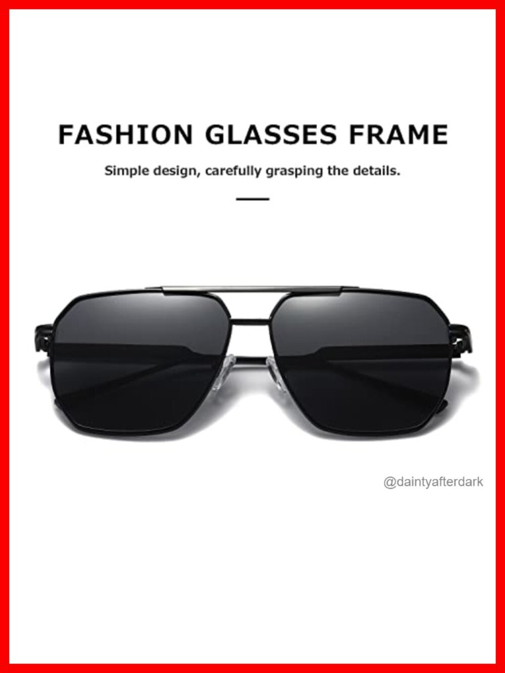Polarized Square Sunglasses for Women Men UV Protection Stainless Steel - Picture 3 of 6